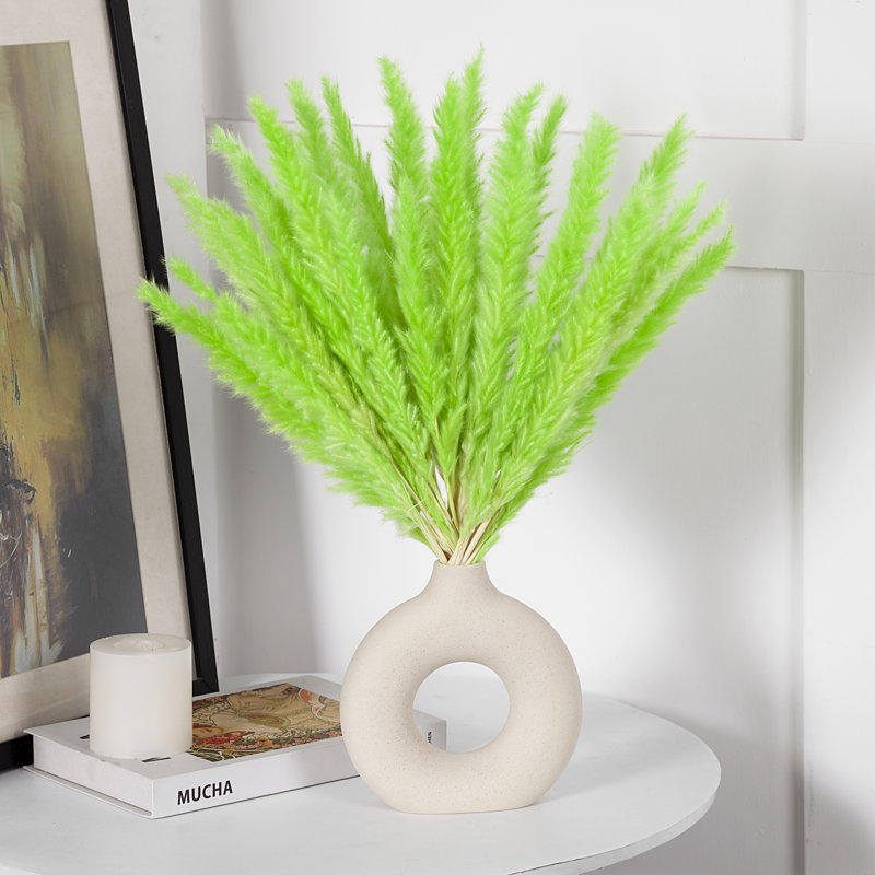 Pampas Grass Arrangement, 60cm H x 5cm W x 5cm D, Green