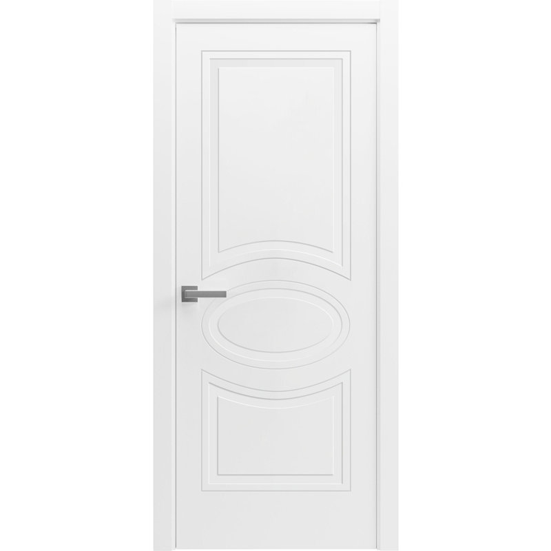 Porte française solide pré-suspendue / Mela 7001 / poignée simple à panneau régulier / portes de chambre à coucher modernes pour salle de bain
