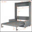 Lit escamotable double pleine grandeur avec coussin-561508859
