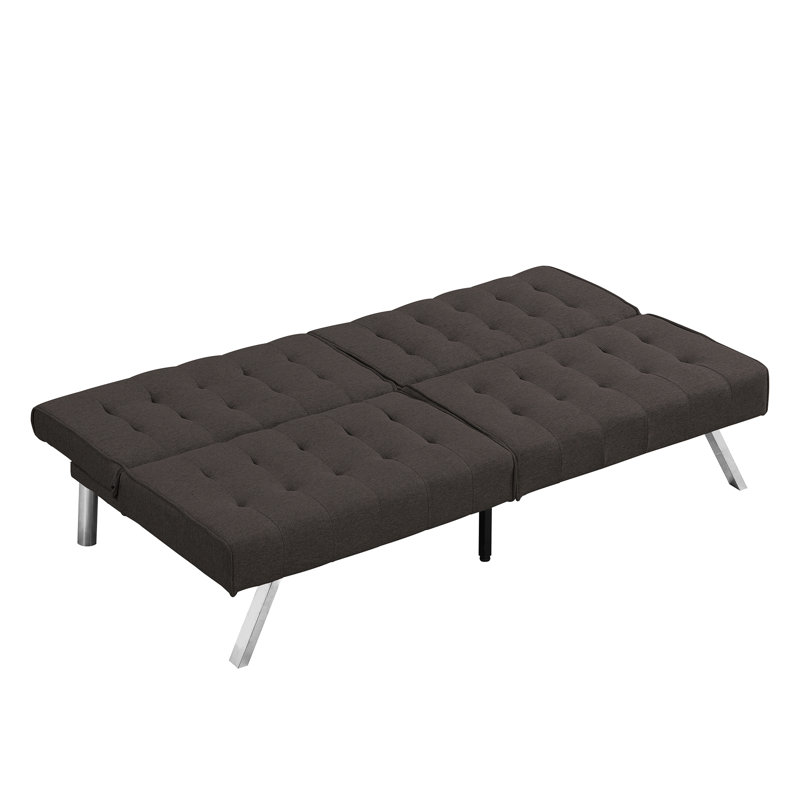 Futon Bed With Ergonomic Design For Relaxed Sitting Modern Wood Frame And Storage Feature, Espresso