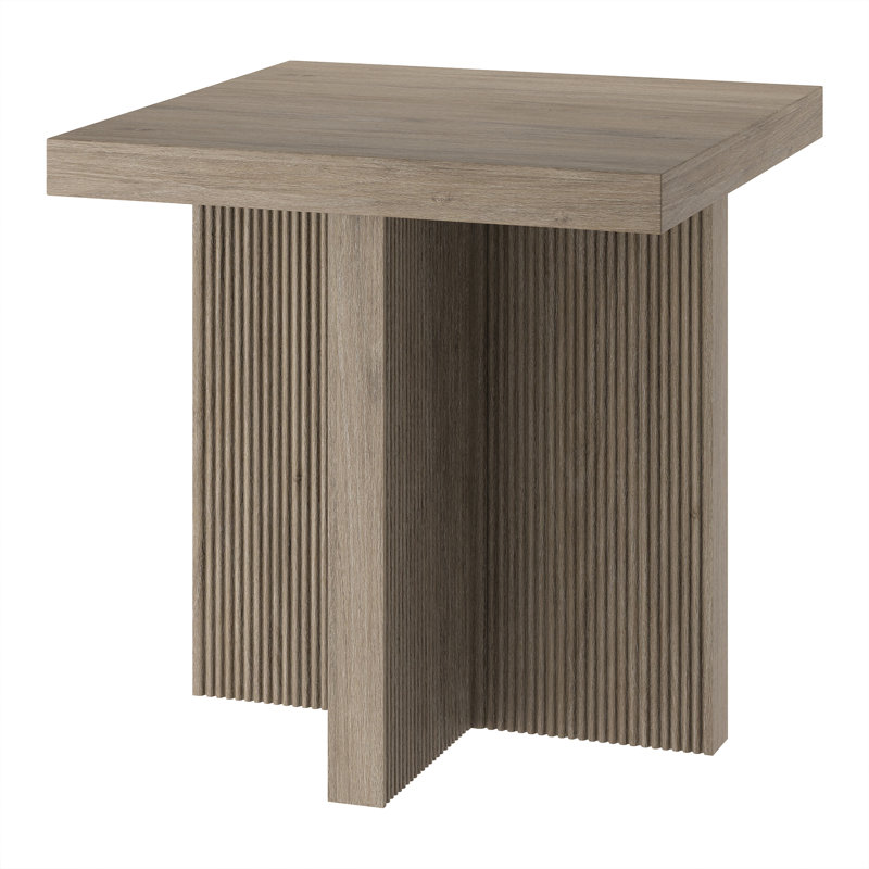 Boden 22" Wide Square Side Table in Alder, Beige