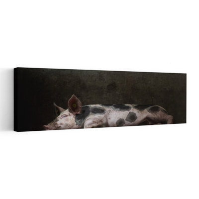 Spotted Pig Slumber by Gert Van Den - Wrapped Canvas Panoramic Print