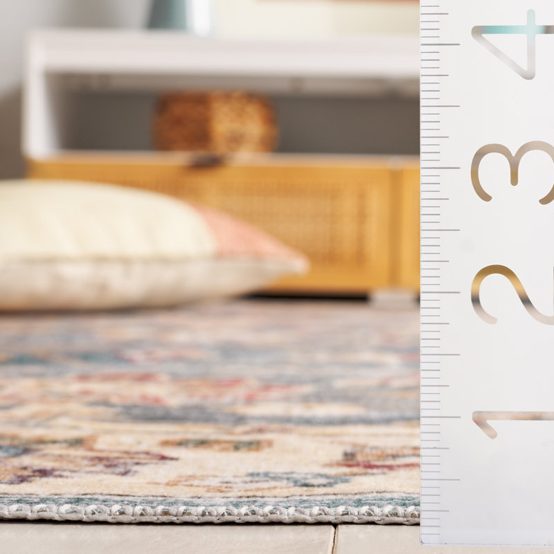 Arizona Jewel Machine Washable Non-Slip Area Rug In Grey & Beige, Rectangle 69 x 122 cm