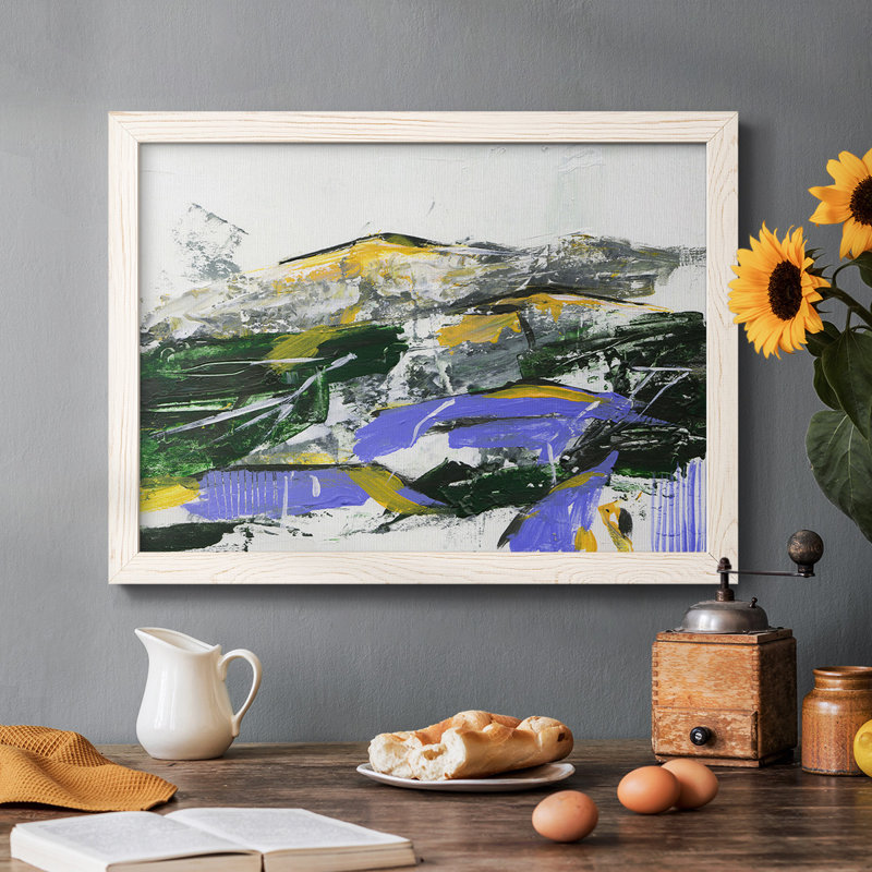Silent Mountain II - Toile tendue avec châssis rustique, Cadre blanc, H 18 po x l 26 po x P 1,5 po