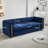 84.25" Modern Tufted Soft Velvet Round Arm Sofa for Living Room-1086379526