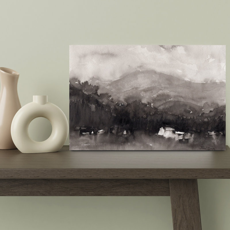 Art contemporain contemporain, paysage contemporain abstrait, H 12 po x l 18 po