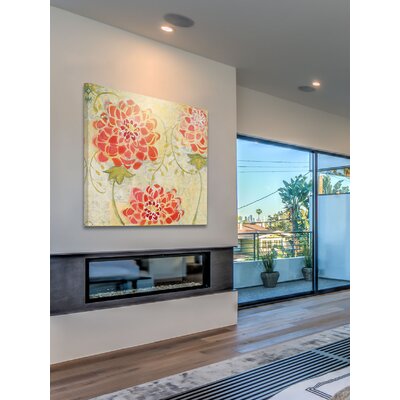 Orange Floral' by Maria Pezzano Painting Print on Wrapped Canvas -  Marmont Hill, MH-MWWMP-35-C-24