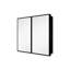 Armoire à pharmacie 26 po x 30 po à fixation murale ou encastrée en métal noir avec miroir