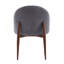 Chaise rembourrée en tissu et fer