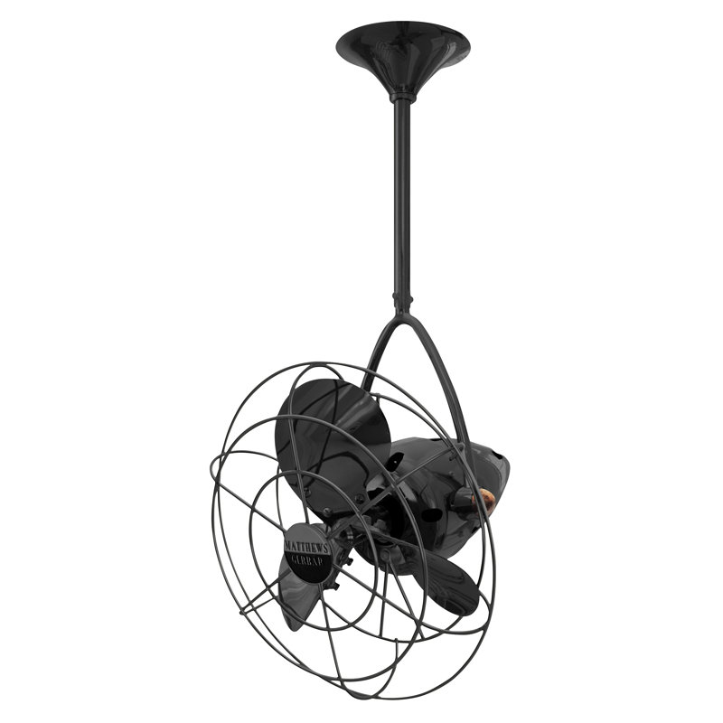 13" Jarold 3 Blade Ceiling Fan, Black Nickel