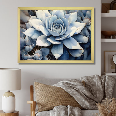 «Blue Blue Cactus Minimal Collage I» sur toile