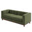 Canapé en chenille spacieux et moderne, causeuse verte confortable pour le salon