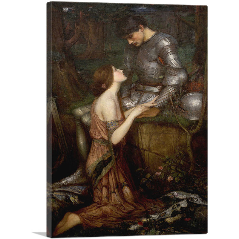 «Lamia and the Soldier 1905» par John William Waterhouse, reproduction d'art sur toile tendue, H 18 po x l 12 po x 1,5 po