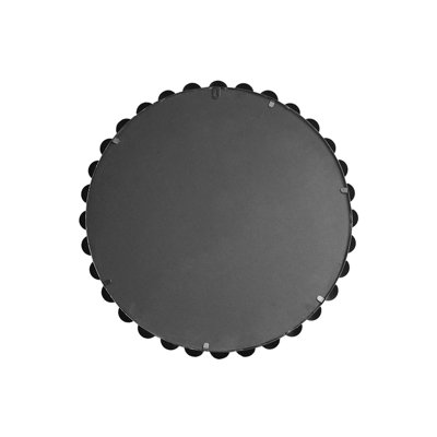 Beaded Round Wall Mirror 27"D