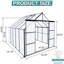 Serre de 8 x 10 pi pour tout le jardinage, aluminium noir avec toit réglable