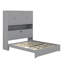 Full Wooden Platform Bed With USB, Storage Headboard And Drawers-23242774