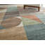 Tapis ivoire / brun / bleu Roy-1083487315