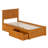 Nantucket Solid Wood Platform Bed with Panel Footboard and Storage Drawers-96140420-96140424