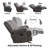 Oversized 44.5"W Upholstered Manual Rocking Recliner-1162036823-1201779261