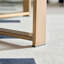 Table basse ronde moderne de 31,5 pouces pour salon, petite table basse avec piédestal robuste, bois de frêne naturel