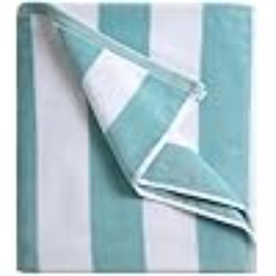 Large Oversized Beach Towel - Big Cotton 36 X 70 Inch Striped Pool Towel, Large Cabana Soft Swimming Towel For Adult