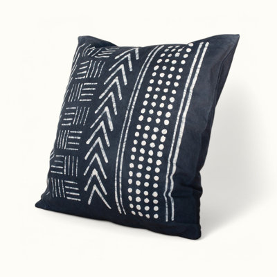 Geometric Batik Throw Pillow