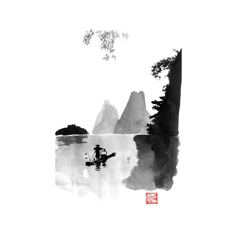 At Night On The River by Péchane - Painting on Canvas, Wrapped Canvas, 101.6 cm H x 66.04 cm W x 1.91 cm D