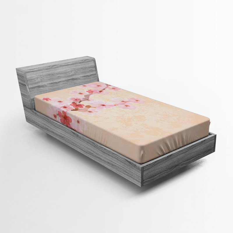 Microfiber Floral Fitted Sheet, Twin XL Fitted Sheet