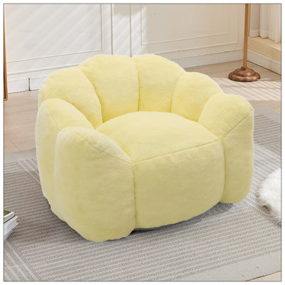 Fauteuil à billes à compression de type Lotus avec anneau de traction pour faciliter la mobilité, aucun assemblage requis, convient à divers environnements