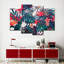 «Leaf Tropical Palms And Flowers», ensemble de 4 pièces sur toile par Maya Blooms-93060783