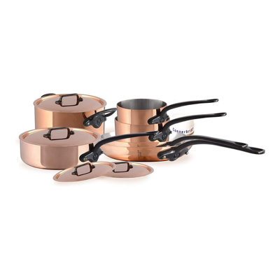Mauviel M'heritage 200 CI 11-Piece Cookware Set With Cast Iron Handles