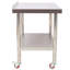 Table de préparation en acier inoxydable