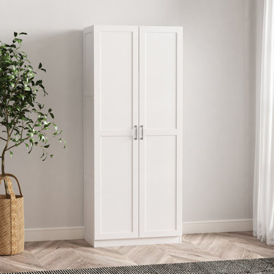 Cornelia Modern Storage Closet with 4 Fixed & Adjustable Shelves by Manhattan Comfort