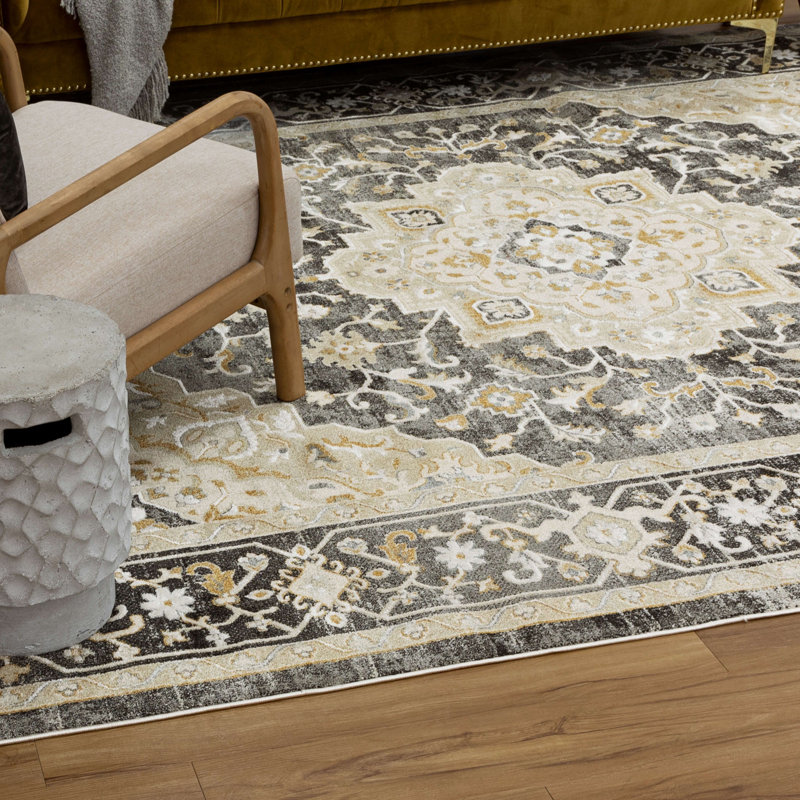 Tapis gris en polyester Windermere Karastan Edenhall, Rectangle 9 pi x 12 pi