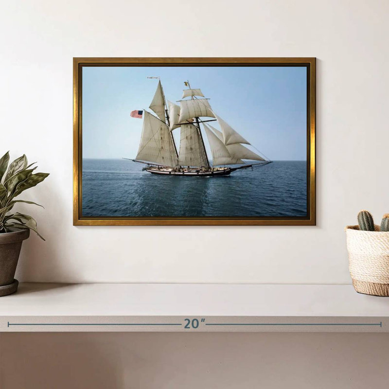 Fierté du navire de Baltimore, Cadre flottant doré, 13 po x 9 po