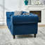Canapé 2 places 65 po avec revêtement en velours bleu, accoudoirs arrondis, clous décoratifs, style moderne du milieu du siècle, bois de pin massif, mousse haute densité + ressorts, siège mi-ferme, pour bureau, accoudoirs arrondis, structure en bois.