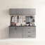 32 po L 28 po x P 28 po, armoire murale en métal pour rangement à tiroirs, série, gris métallique, chaleur et eau, armoire de rangement à bande de bordure fiable