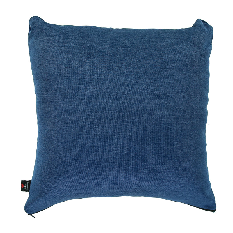 Mirador Square Cushion, Large, Navy Blue