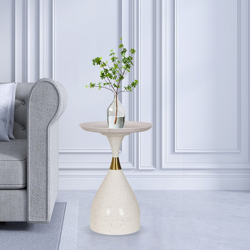 Table d'appoint Lydiann, blanc