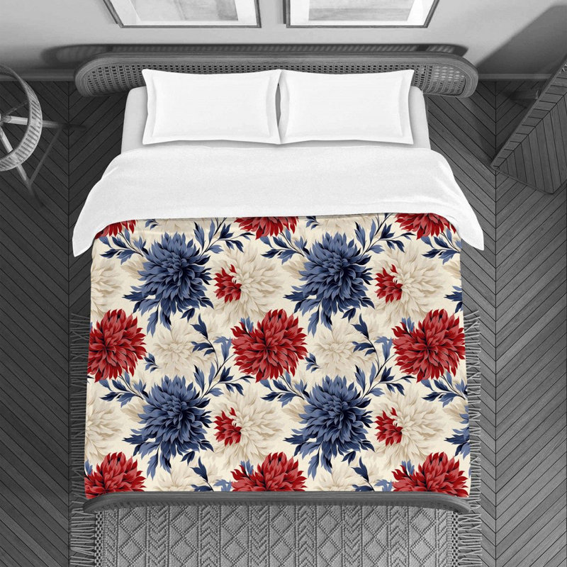 Polyester Floral Duvet Cover, Queen Duvet Cover