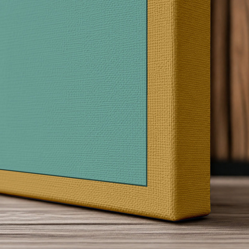 Single Daffodil Botanical - Wrapped Canvas, 36x24 - 91.4 x 61.0 cm, Ochre Border
