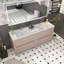 Meuble-lavabo double 70,9 po avec plateau en acrylique Beyerville-985461975