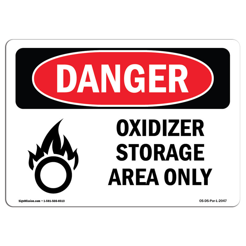Danger Sign, 12" H x 18" W x 0.1" D