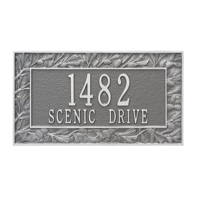 Pinecone 2-Line Wall Address Plaque