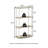 4-Tier 43.3" Corner Shelf, Open Shelves for Display and Storage-434006499