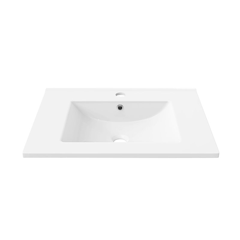 30" White Ceramic Vanity Sink Top