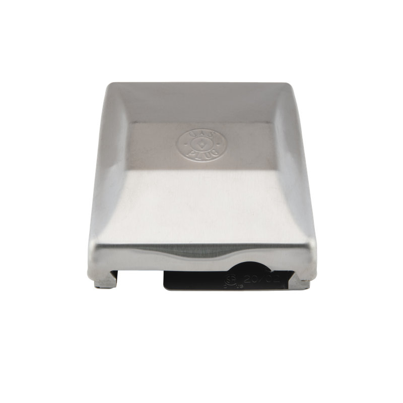 Burnaby Manufacturing Stainless Steel Gas Plug, 1/2-Inch Bottom Inlet, 3/8-Inch Quick Disconnect