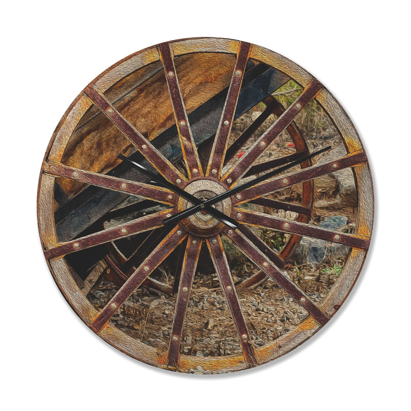 Horloge murale en bois antique, Moyenne