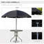 Ensemble de salle à manger de patio 6 pièces pour 4 personnes avec parasol, table d'extérieur et chaises avec 4 chaises pliantes et table ronde en verre pour le jardin, la cour et la piscine