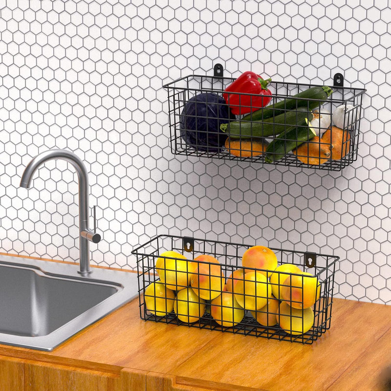 Wall Mounted Storage Cabinet Storage Basket
